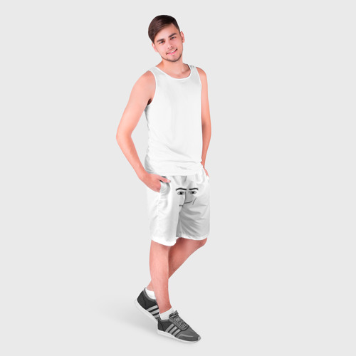 Мужские шорты 3D Одежда Man Face Roblox, цвет 3D печать - фото 3