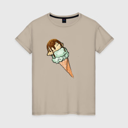 Женская футболка хлопок Мороженка