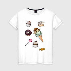 Сладкая жизнь – Женская футболка хлопок с принтом купить со скидкой в -20%