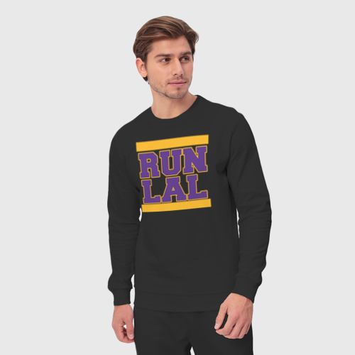 Мужской костюм хлопок с принтом Run Lakers, вид сбоку #3
