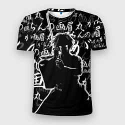 Мужская футболка 3D Slim Габимару - иероглифы