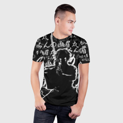 Мужская футболка 3D Slim Габимару - иероглифы - фото 2
