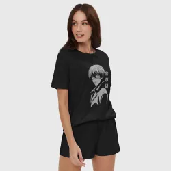 Женская пижама с шортиками хлопок Канеки Токийский гуль - фото 2