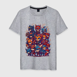 Мужская футболка хлопок Коты супергерои
