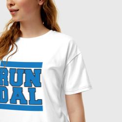 Женская футболка хлопок Oversize Run Dallas Mavericks - фото 2