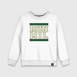 Детский свитшот хлопок Run Milwaukee Bucks