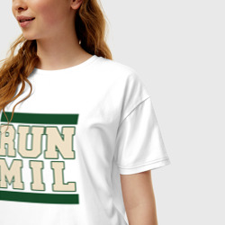 Женская футболка хлопок Oversize Run Milwaukee Bucks - фото 2