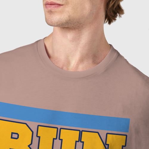 Мужская футболка хлопок с принтом Run Denver Nuggets, фото #4