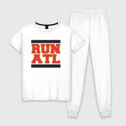 Женская пижама хлопок Run Atlanta Hawks