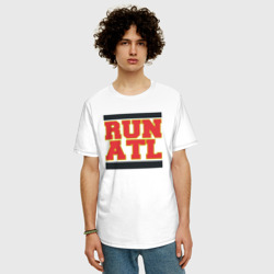 Мужская футболка хлопок Oversize Run Atlanta Hawks - фото 2