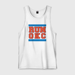 Мужская майка хлопок Run Oklahoma City Thunder