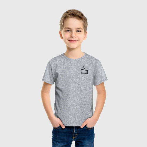 Детская футболка хлопок с принтом Лайк, фото на моделе #1