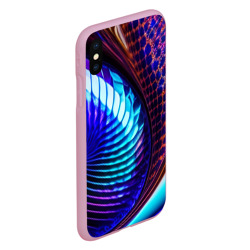 Чехол для iPhone XS Max матовый Неоновый водоворот - фото 2