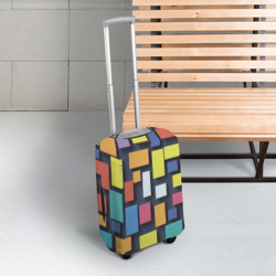 Чехол для чемодана 3D Тетрис цветные кубики - фото 2