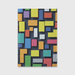 Обложка для паспорта матовая кожа Тетрис цветные кубики