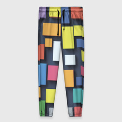 Женские брюки 3D Тетрис цветные кубики