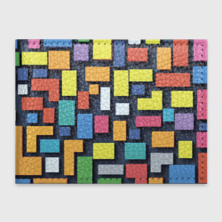 Обложка для студенческого билета Тетрис цветные кубики