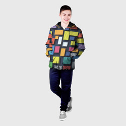 Мужская куртка 3D Тетрис цветные кубики - фото 2