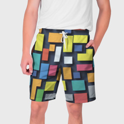Мужские шорты 3D Тетрис цветные кубики