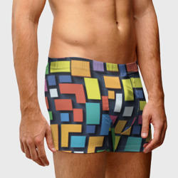 Мужские трусы 3D Тетрис цветные кубики - фото 2