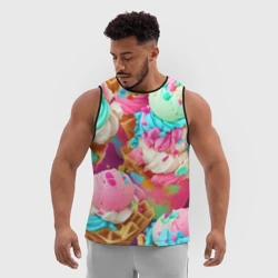 Мужская спортивная майка 3D Сладкая жизнь - фото 2