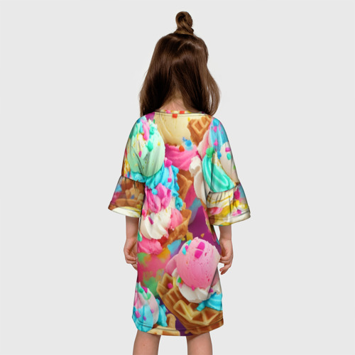 Детское платье 3D Сладкая жизнь, цвет 3D печать - фото 5