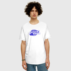 Мужская футболка хлопок Oversize Future world - фото 2