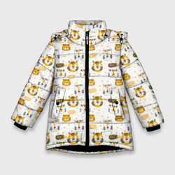 Зимняя куртка для девочек 3D Милые тигры паттерн