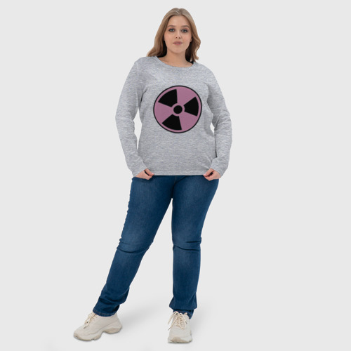 Женский лонгслив хлопок Nuclear dander, цвет меланж - фото 6
