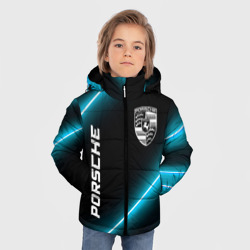 Зимняя куртка для мальчиков 3D Porsche неоновые лампы - фото 2