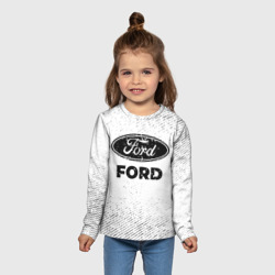 Детский лонгслив 3D Ford с потертостями на светлом фоне - фото 2