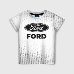 Детская футболка 3D Ford с потертостями на светлом фоне