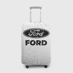 Чехол для чемодана 3D Ford с потертостями на светлом фоне