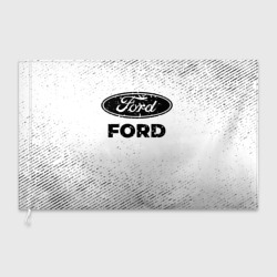 Флаг 3D Ford с потертостями на светлом фоне