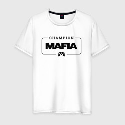 Мужская футболка хлопок Mafia gaming champion: рамка с лого и джойстиком