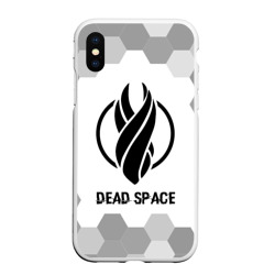 Чехол для iPhone XS Max матовый Dead Space glitch на светлом фоне