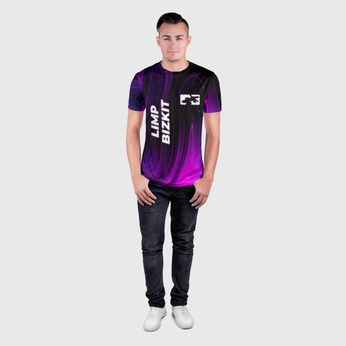 Мужская футболка 3D Slim Limp Bizkit violet plasma, цвет 3D печать - фото 4