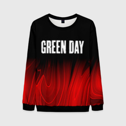 Мужской свитшот 3D Green Day red plasma