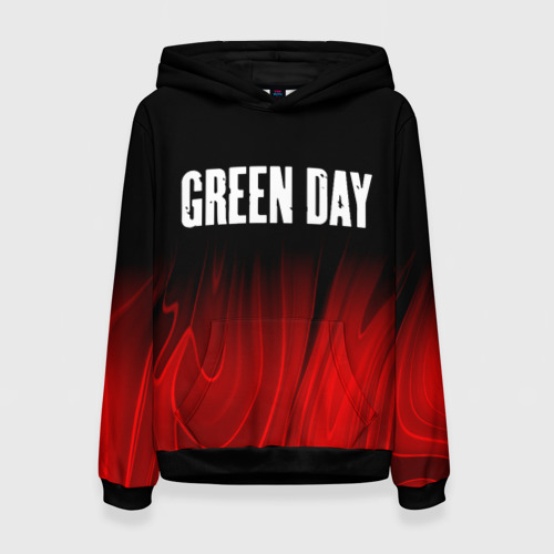 Женская толстовка 3D Green Day red plasma, цвет 3D печать