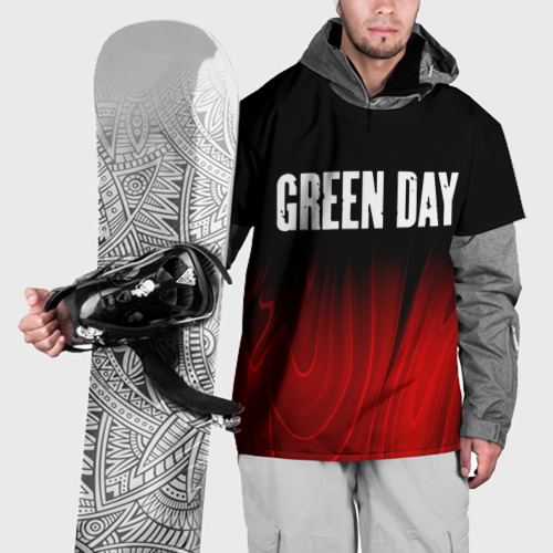 Накидка на куртку 3D Green Day red plasma, цвет 3D печать