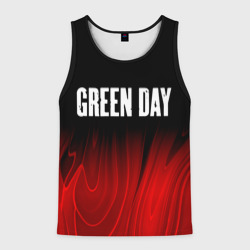 Мужская майка 3D Green Day red plasma