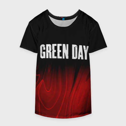 Накидка на куртку 3D Green Day red plasma, цвет 3D печать - фото 4