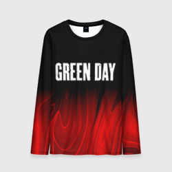 Мужской лонгслив 3D Green Day red plasma