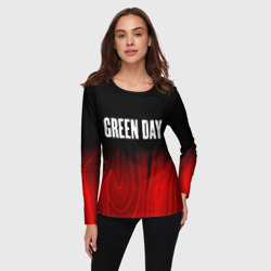 Женский лонгслив 3D Green Day red plasma - фото 2