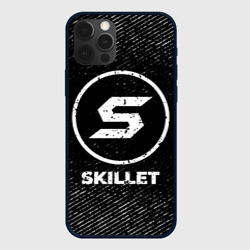 Чехол для iPhone 12 Pro Skillet с потертостями на темном фоне