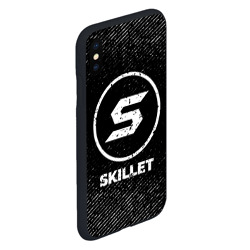 Чехол для iPhone XS Max матовый Skillet с потертостями на темном фоне - фото 2