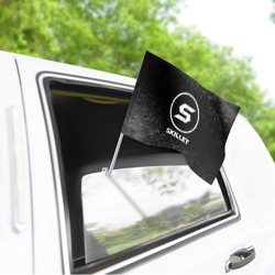 Флаг для автомобиля Skillet с потертостями на темном фоне - фото 2