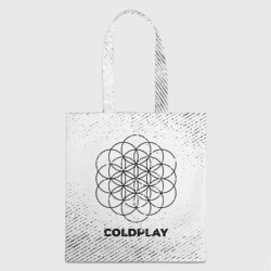 Шоппер 3D Coldplay с потертостями на светлом фоне