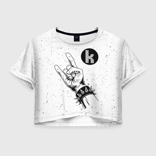 Женская футболка Crop-top 3D The Killers и рок символ, цвет 3D печать