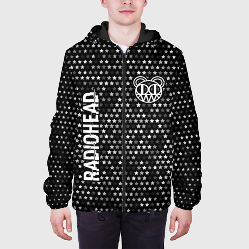 Мужская куртка 3D Radiohead glitch на темном фоне: надпись, символ, цвет 3D печать - фото 4